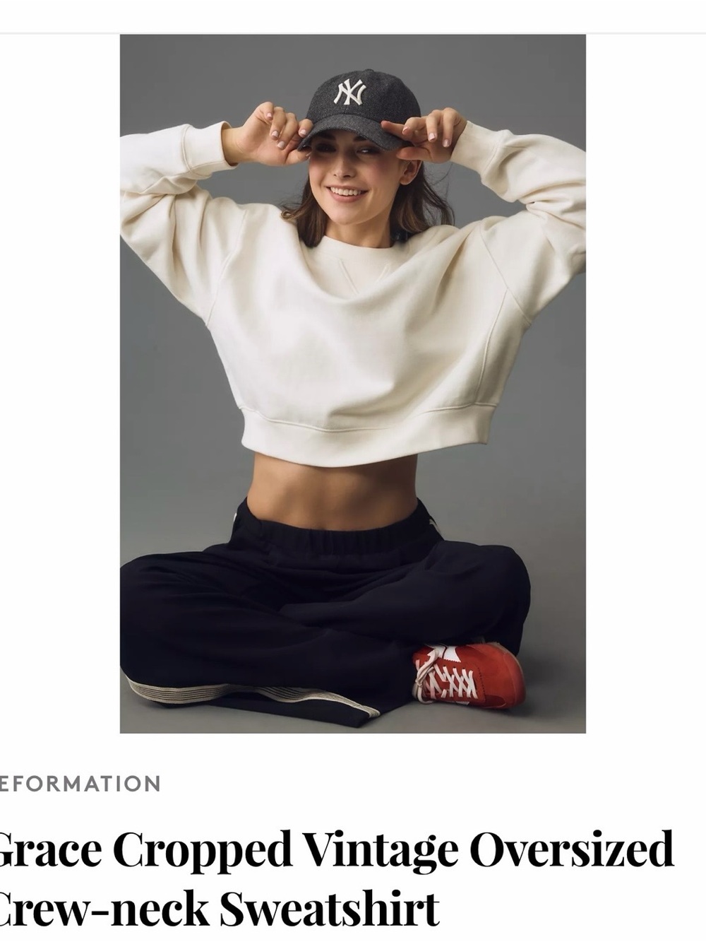 Reformation tan Crewneck Sweatshirt 0429